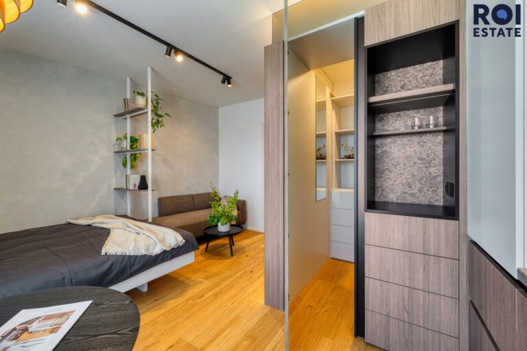 Pronájem bytu 1+kk 29 m² s prostornou šatnou, Brno – Zábrdovice