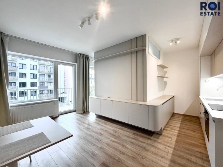 Pronájem moderního 1+kk s balkonem a parkováním – novostavba, ul. Spolková, Brno
