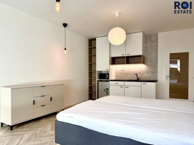 Pronájem nového bytu 1+kk 38 m², s velkým balkonem a možností parkování ,Brno – Zábrdovice