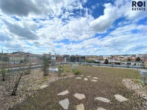 Pronájem bytu 1+kk, 20m², moderní byt v centru s přístupem na terasu, ul. Křenová, Brno – Trnitá