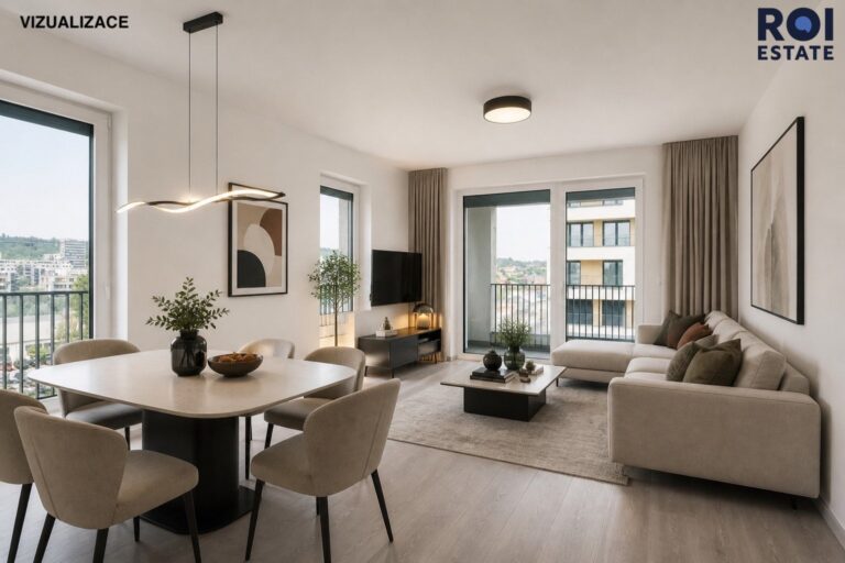 Pronájem bytu 2+kk 54 m², balkon, sklep a garážové stání, Praha – Hloubětín