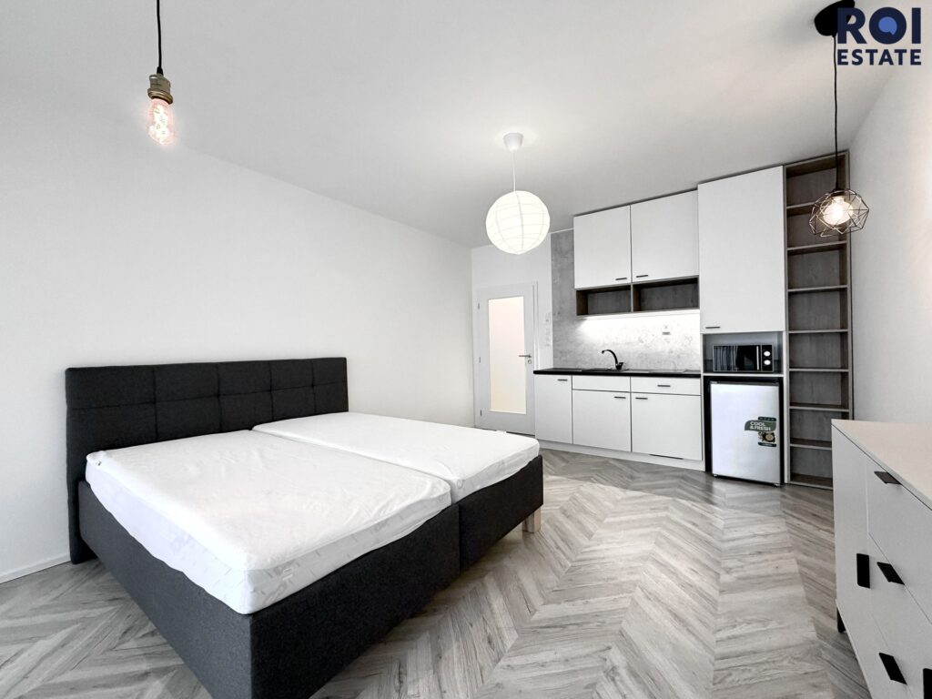 Pronájem nového bytu 1+kk 38 m², s velkým balkonem a možností parkování ,Brno – Zábrdovice