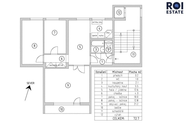 Pronájem bytu 4+kk 73 m², Praha – Záběhlice