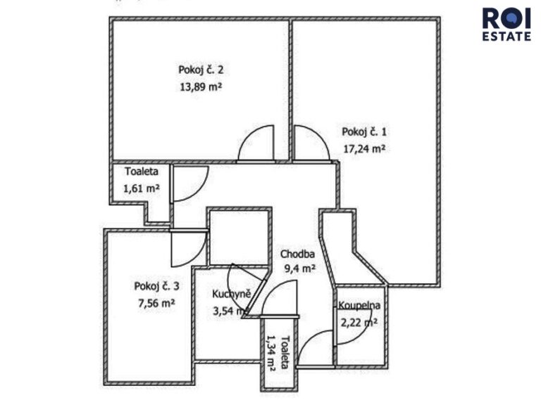 Pronájem bytu 3+1, 60m² – Sýpka, Brno – Černá Pole