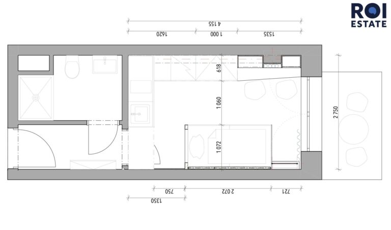 Prodej bytu 1+kk 18,4 m² + 3,72m² balkón, Brno – Žabovřesky
