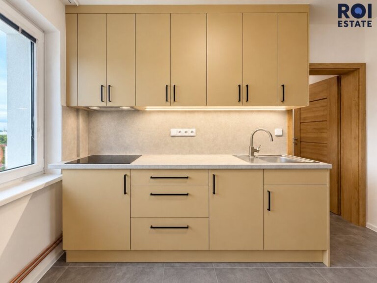 Pronájem bytu 2+1 s lodžií v novostavbě 54 m², parkovací stání, klimatizace, zahrádka, sklep – Nová Ves