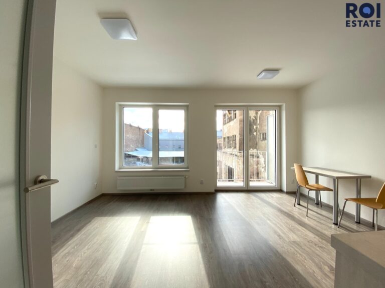Pronájem nového, moderního bytu 1+kk, 31m² s balkonem, Spolková, Brno – Zábrdovice